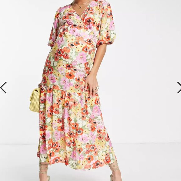 ASOS Nobody's Child Maternity Valentine poppy dress - US 4 - Picture 3 of 4